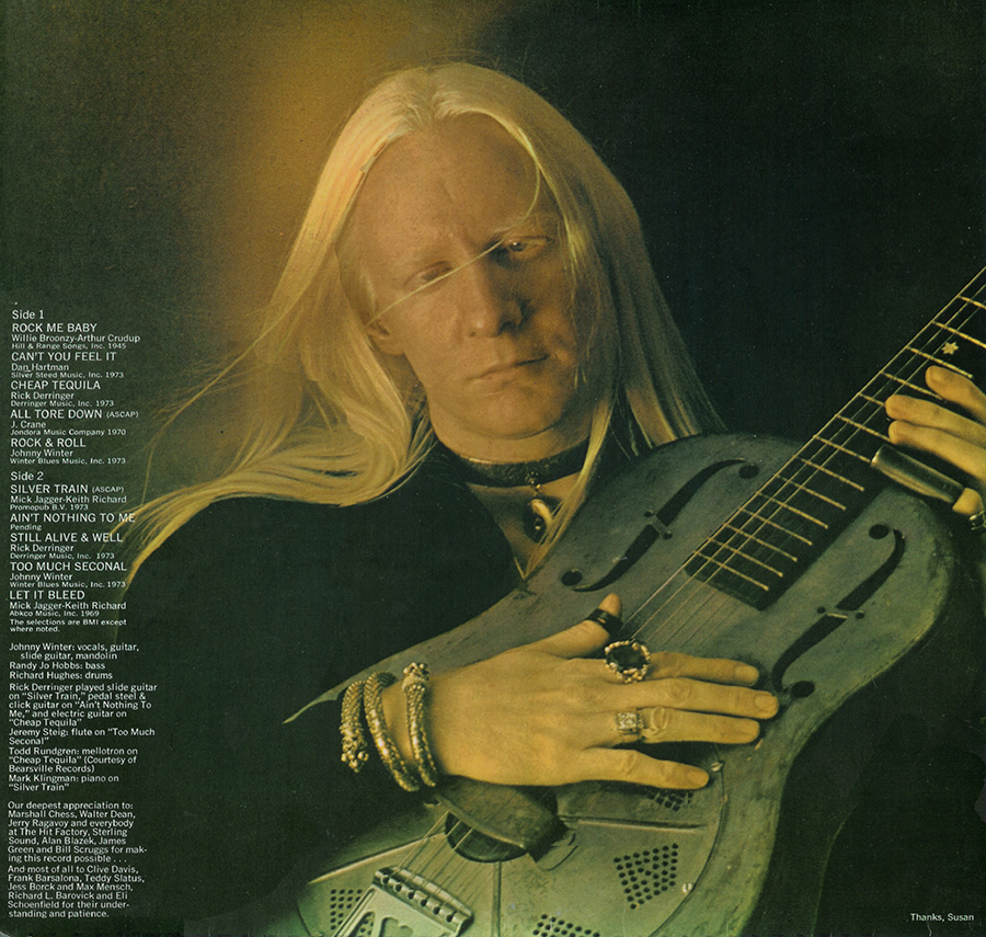 JOHNNY WiNTER - Still Alive and Well custom inner sleeve